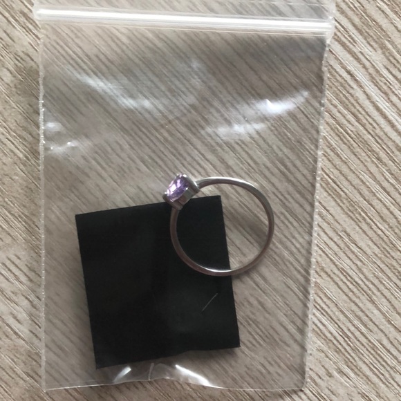 Sterling Silver and Amethyst Ring, Size 6 - Picture 4 of 4